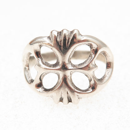 Old Pawn 925 Sterling Silver Vintage Southwestern Butterfly Tribal Ring Size 8.5