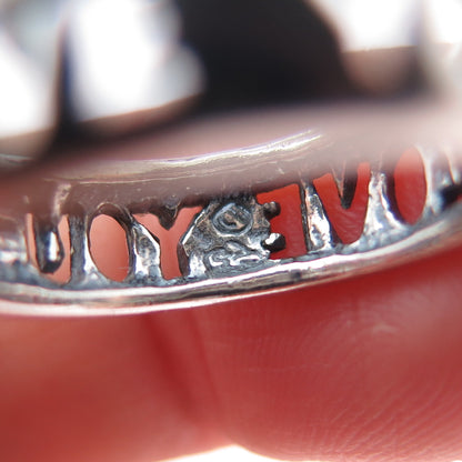925 Sterling Silver Vintage I Love You Oxidized Band Ring Size 5.75