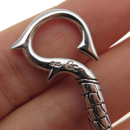 GUESS 925 Sterling Silver Real Amethyst Dragon Hook SINGLE Earring