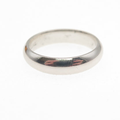 925 Sterling Silver Vintage Classic Wedding Band Ring Size 6.25
