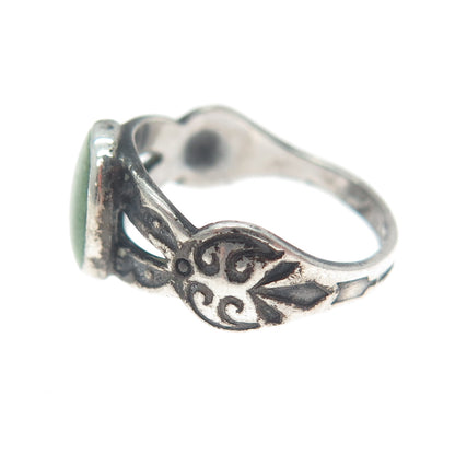 Old Pawn 925 Sterling Silver Vintage Southwestern Royston Turquoise Ring Size 4