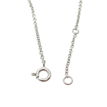 925 Sterling Silver Pear-Cut Shaped C Z Station Cable Link Anklet / Bracelet 10"