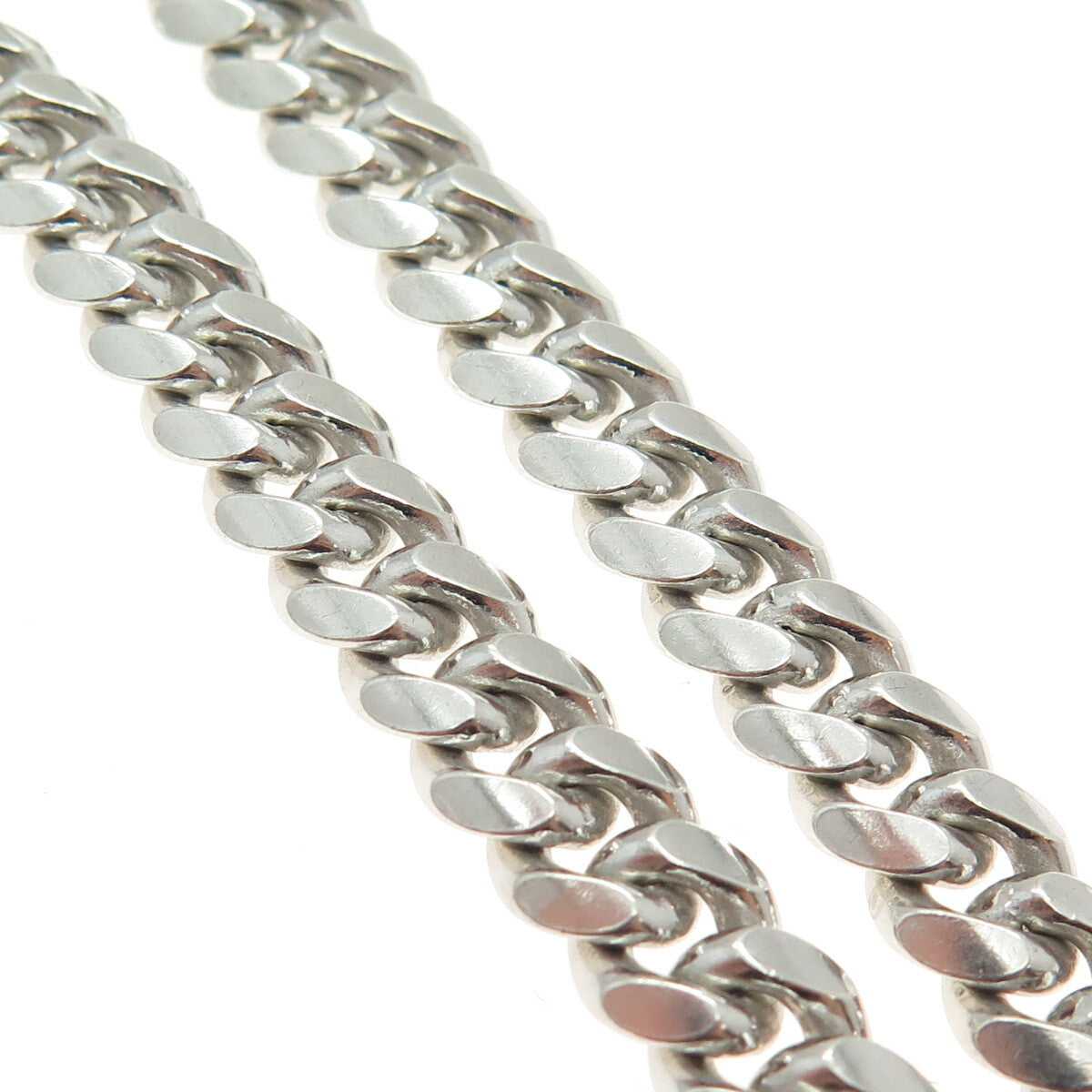 KARIZIA SPA KA-1772 925 Sterling Silver Vintage Italy Cuban Link Bracelet 8.5"