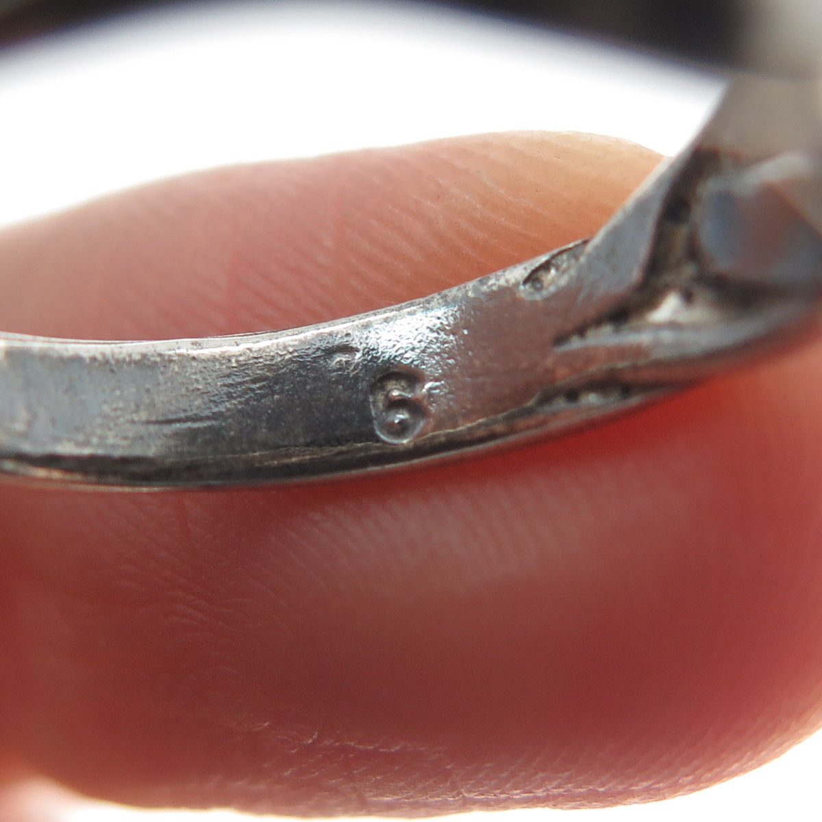 CELLINI 925 Sterling Silver Vintage Crisscross Oxidized Ring Size 6.25