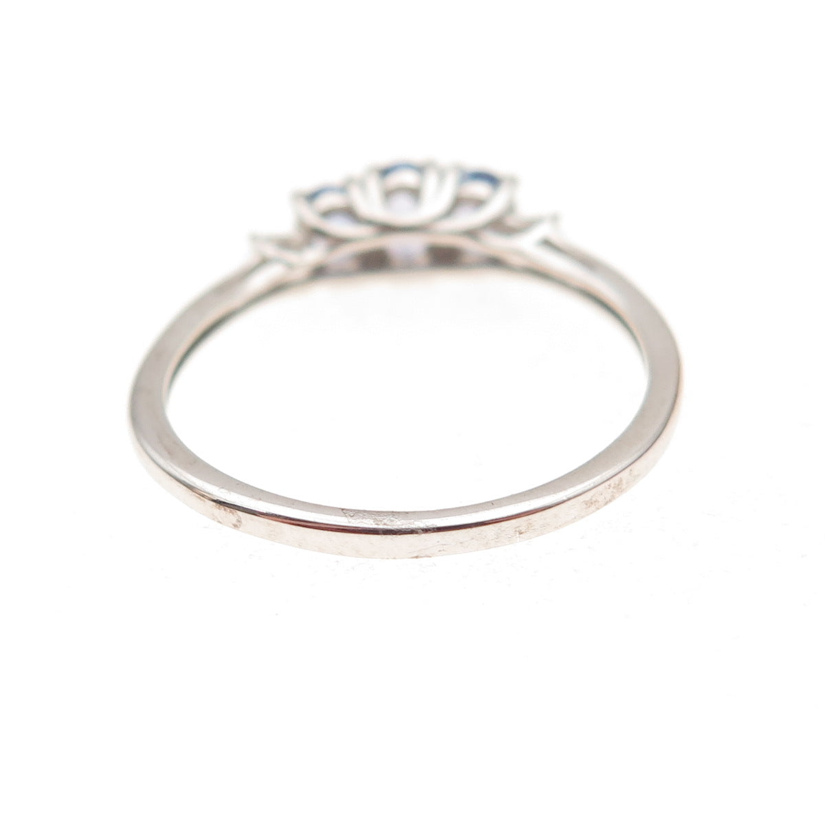 Chuck Clemency 925 Sterling Silver Real Oval-Cut Tanzanite Ring Size 8
