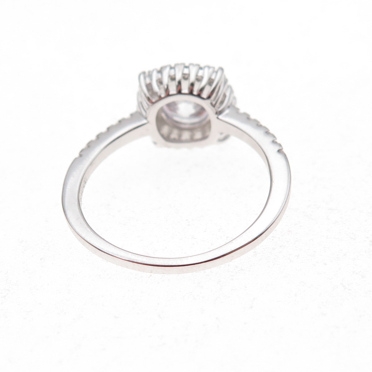925 Sterling Silver Round-Cut C Z Engagement Ring Size 7.25
