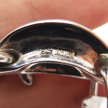 ROBERT LEE MORRIS 925 Sterling Silver Vintage Modernist Floral Bracelet 7.75"