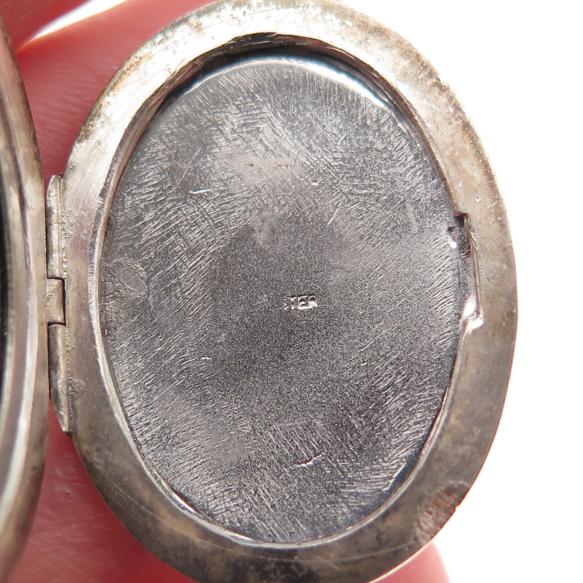 925 Sterling Silver Antique Art Deco Engraved Floral Locket Charm Pendant