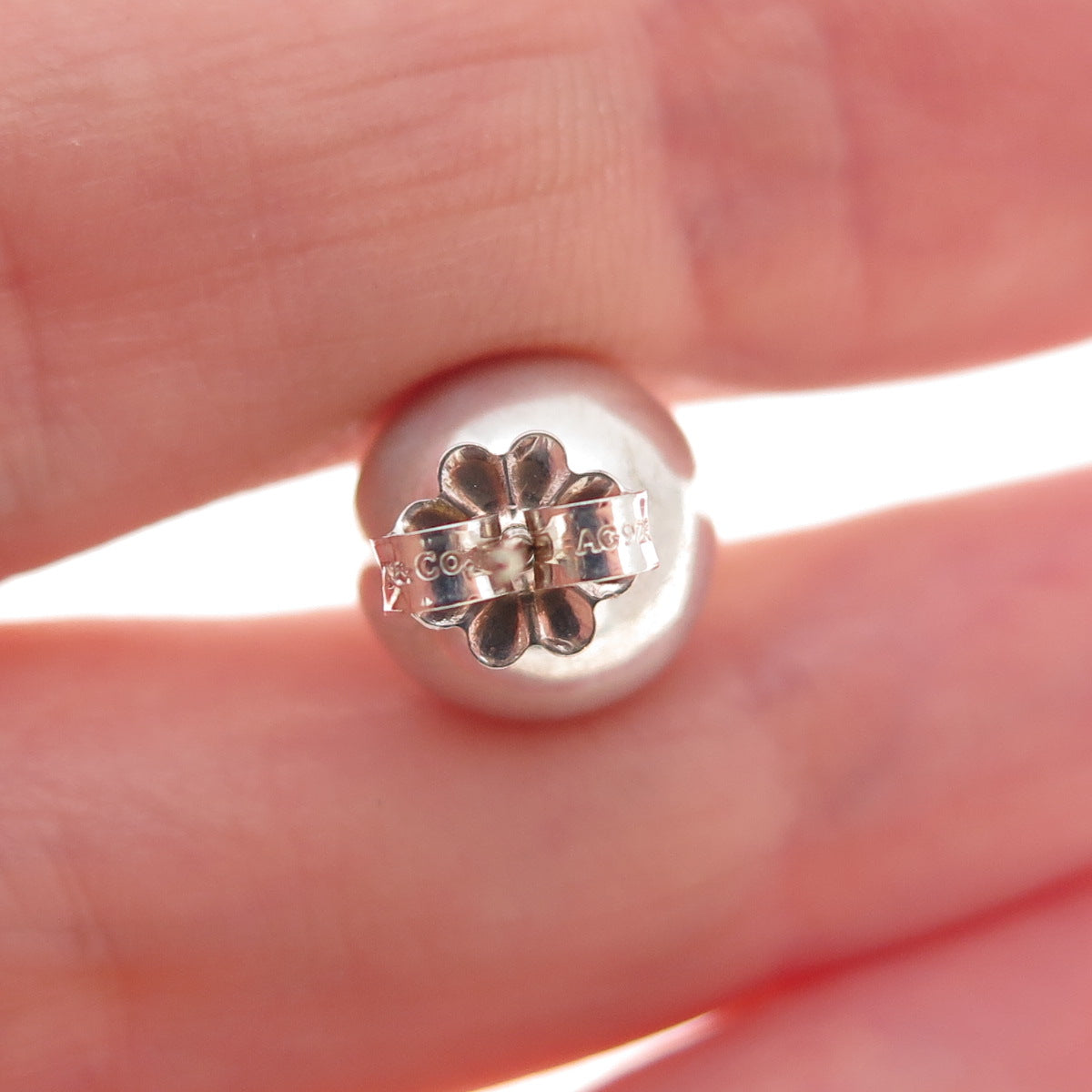 Tiffany & Co. 925 Sterling Silver Vintage HardWear 10mm Ball Stud Earrings