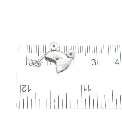 925 Sterling Silver Antique Art Deco Baby Stroller Minimalist 3D Charm Pendant