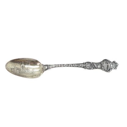 WALLACE Sterling Silver Antique Art Deco Chicago States & Cities Coffee Spoon