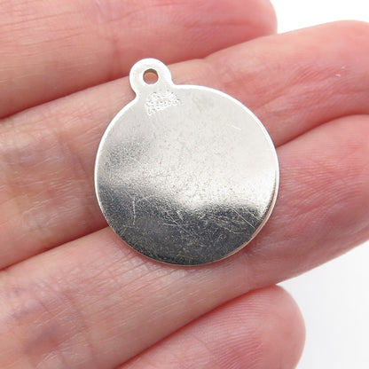 ELCO 925 Sterling Silver Vintage American Yacht Club Minimalist Charm Pendant