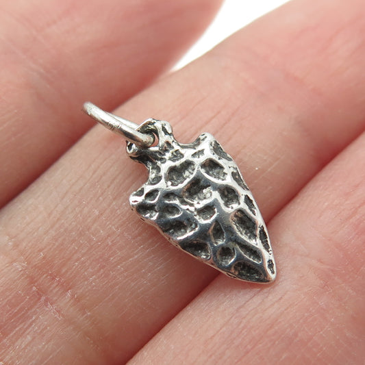 Old Pawn 925 Sterling Silver Vintage Southwestern Arrow Oxidized Charm Pendant