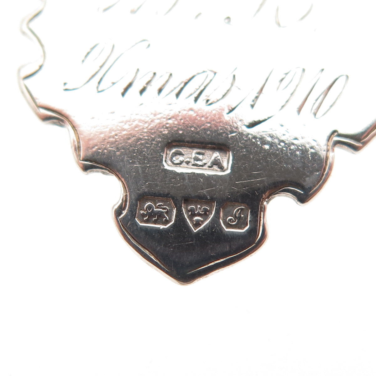 H. Brockwell C.E. Adams 925 Sterling Gold Antique 1904-09 Pocket Watch Fob Chain