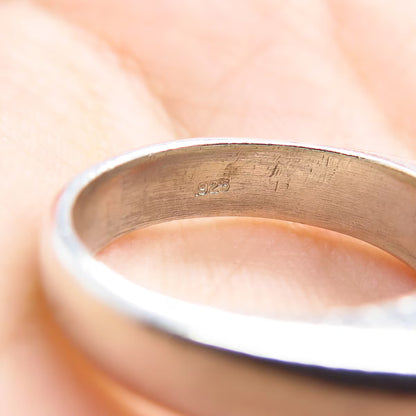 925 Sterling Silver Vintage Striped Ring Size 6.25
