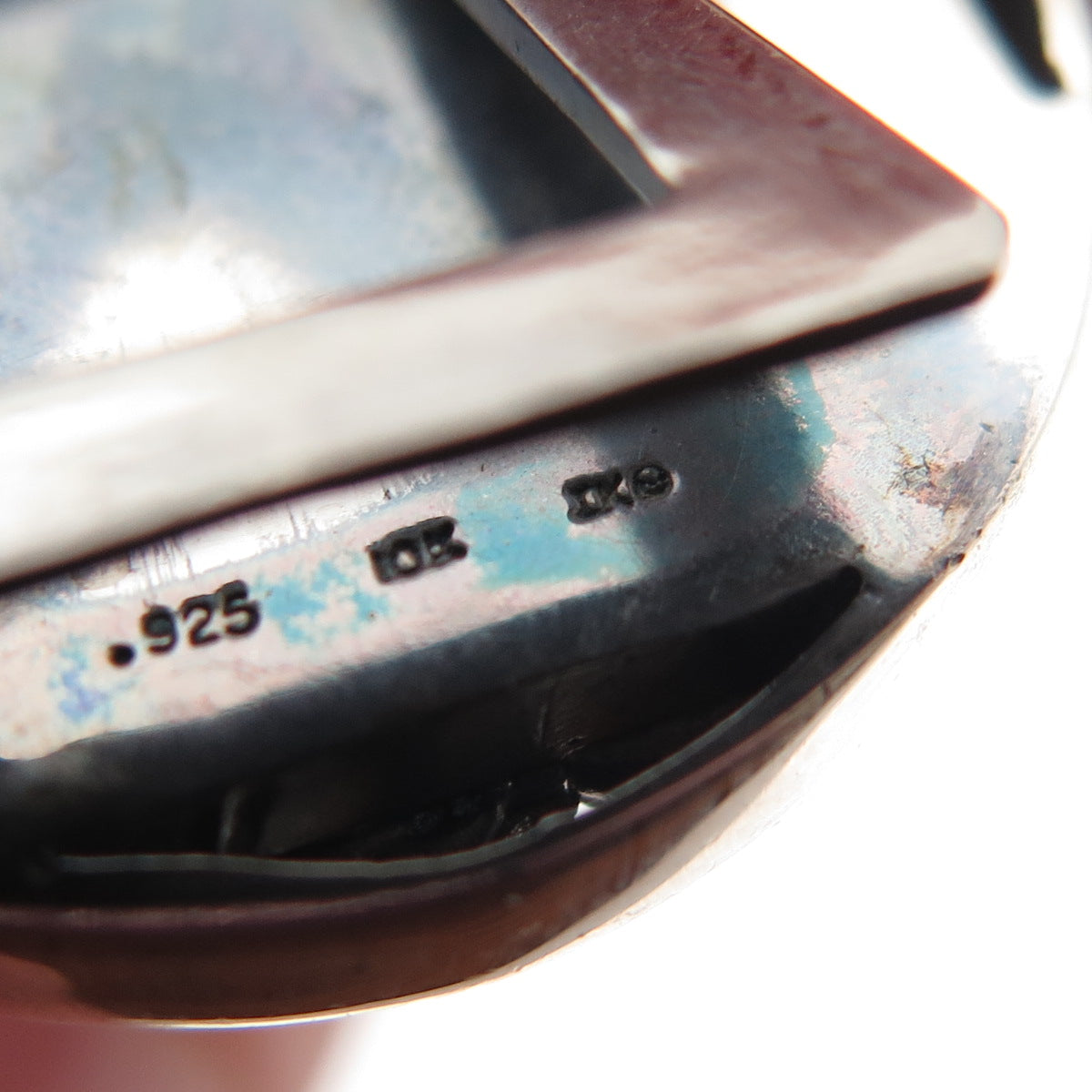 925 Sterling Silver 10K Gold Vintage Real Diamond Picture Frame Brooch / Pendant