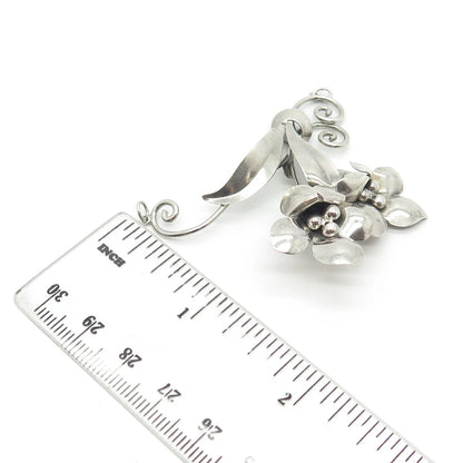 925 Sterling Silver Vintage Carl-Art Floral Central Part Necklace