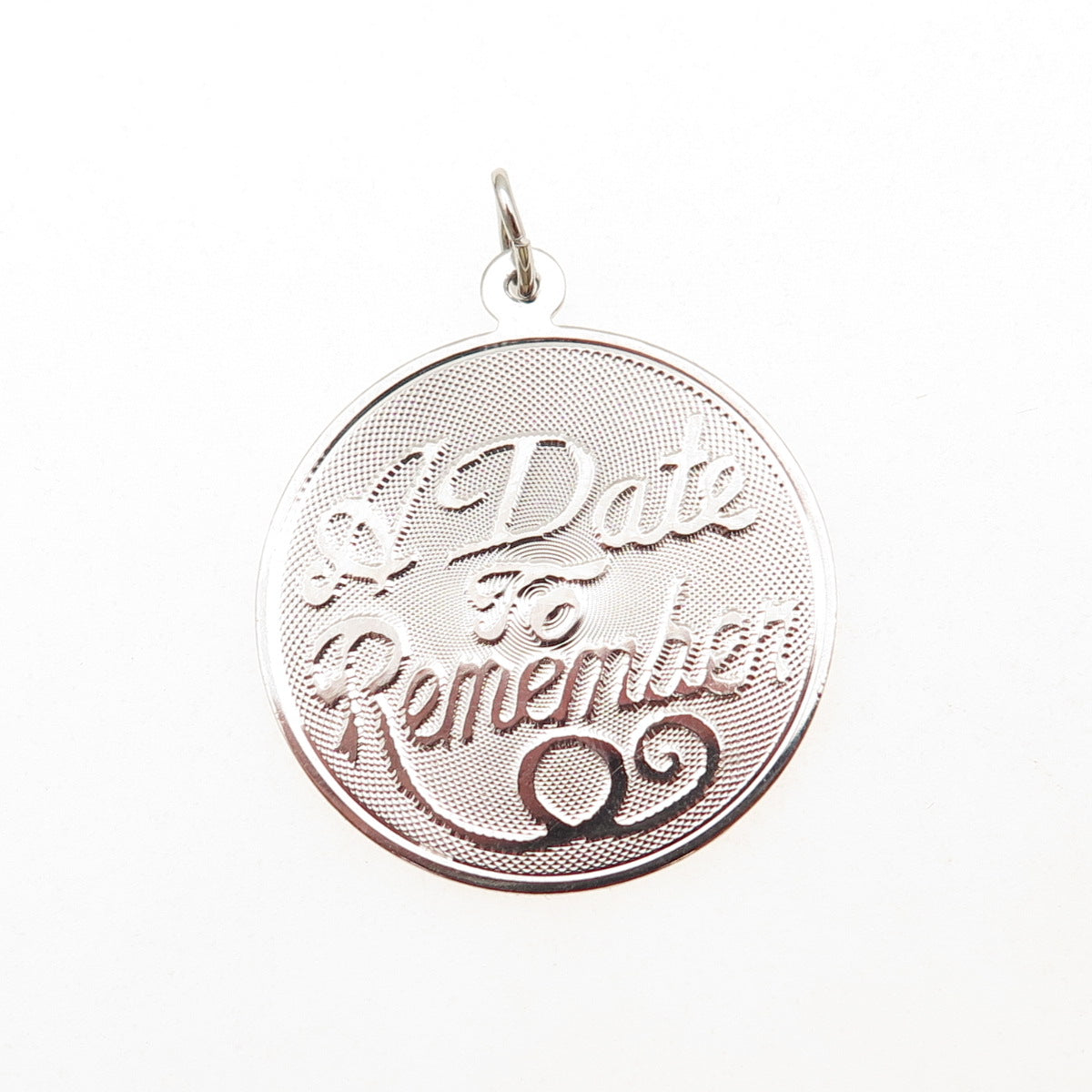 JAY POSON 925 Sterling Silver Vintage A Date To Remember Charm Pendant