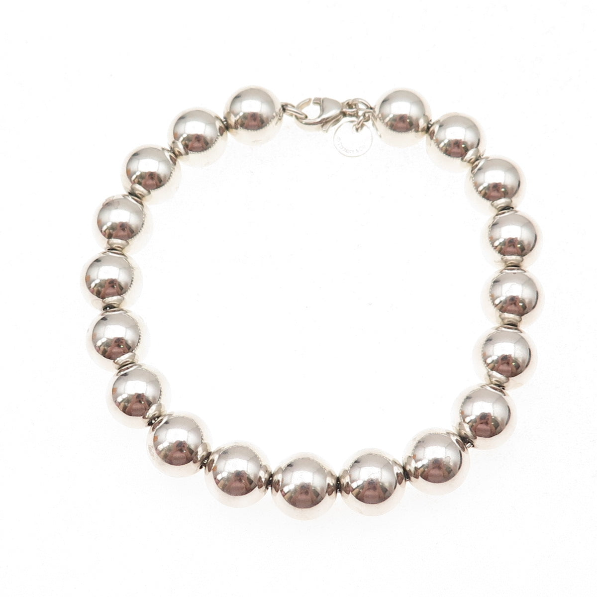 Tiffany & Co. 925 Sterling Silver Vintage HardWear Ball Beaded Bracelet 7.25"
