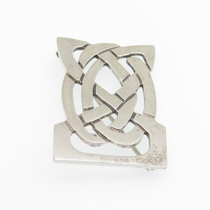 925 Sterling Silver Vintage 1996 SM Dublin Celtic Knot Pin Brooch