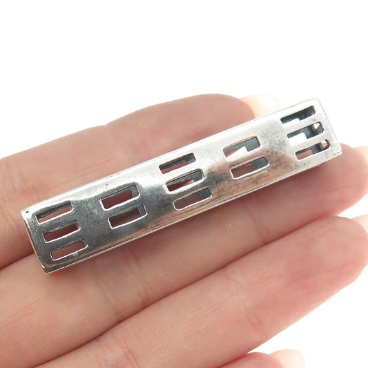 925 Sterling Silver Vintage Queen Gate Modernist Pin Brooch