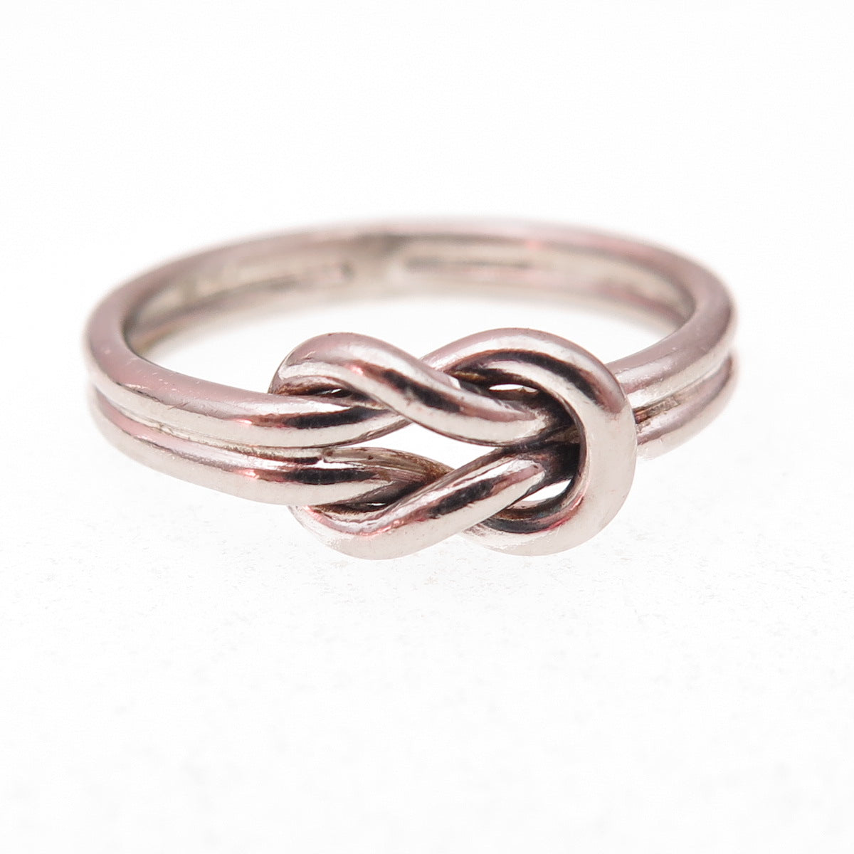 Charles Winston 925 Sterling Silver Vintage Love Knot Oxidized Ring Size 6.75