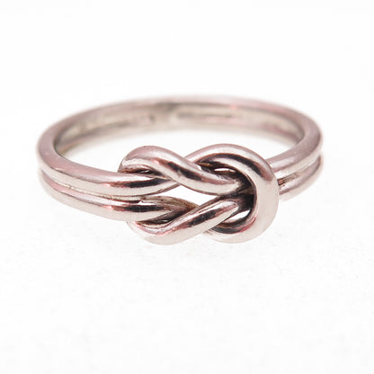 Charles Winston 925 Sterling Silver Vintage Love Knot Oxidized Ring Size 6.75