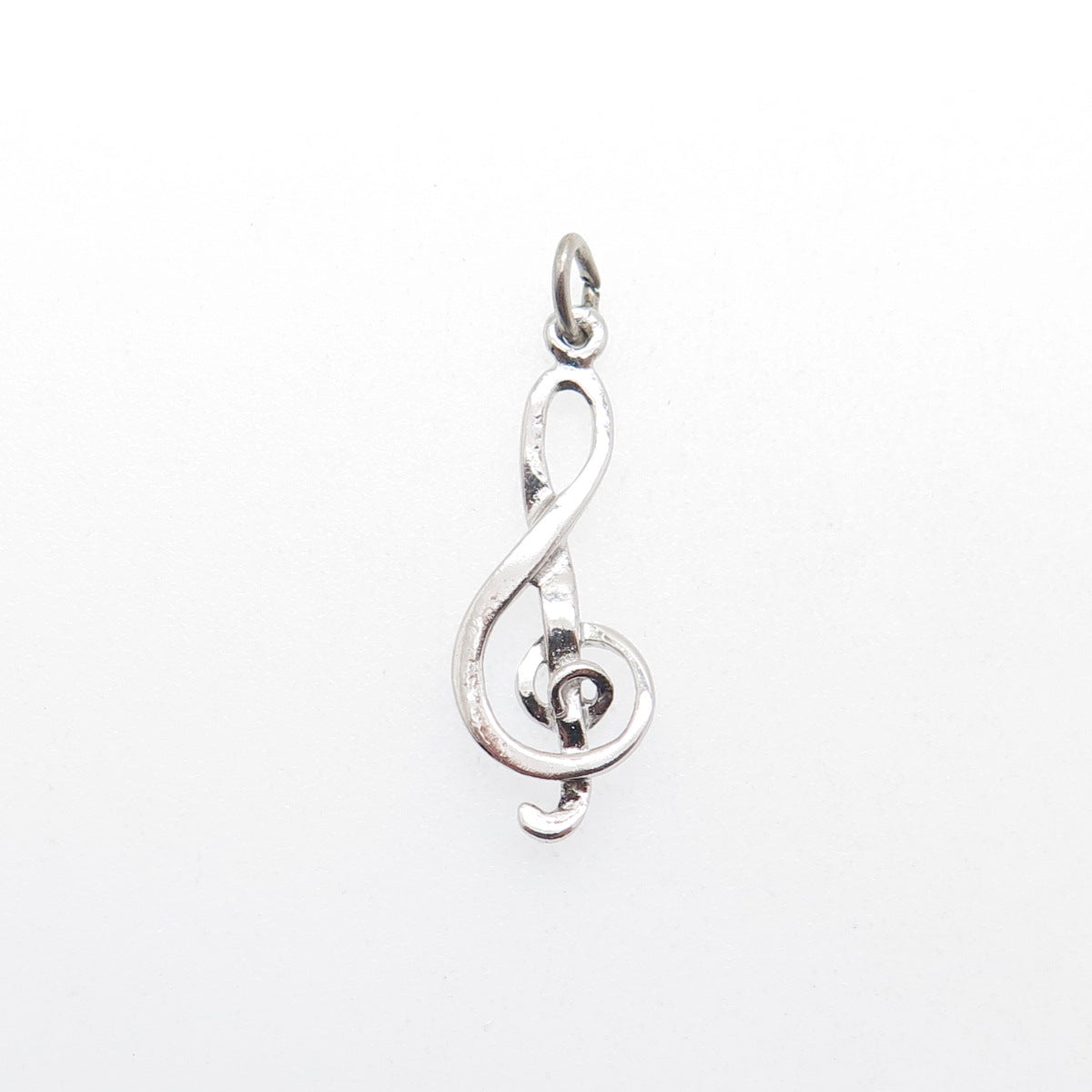 GRIFFITH & SONS CO. 925 Sterling Silver Vintage Treble Clef Charm Pendant