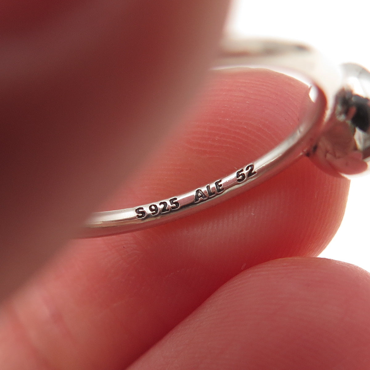Pandora 925 Sterling Silver Real Peridot August Birthstone Droplet Ring Size 6