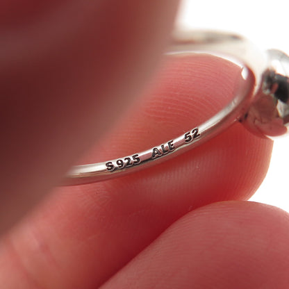 Pandora 925 Sterling Silver Real Peridot August Birthstone Droplet Ring Size 6
