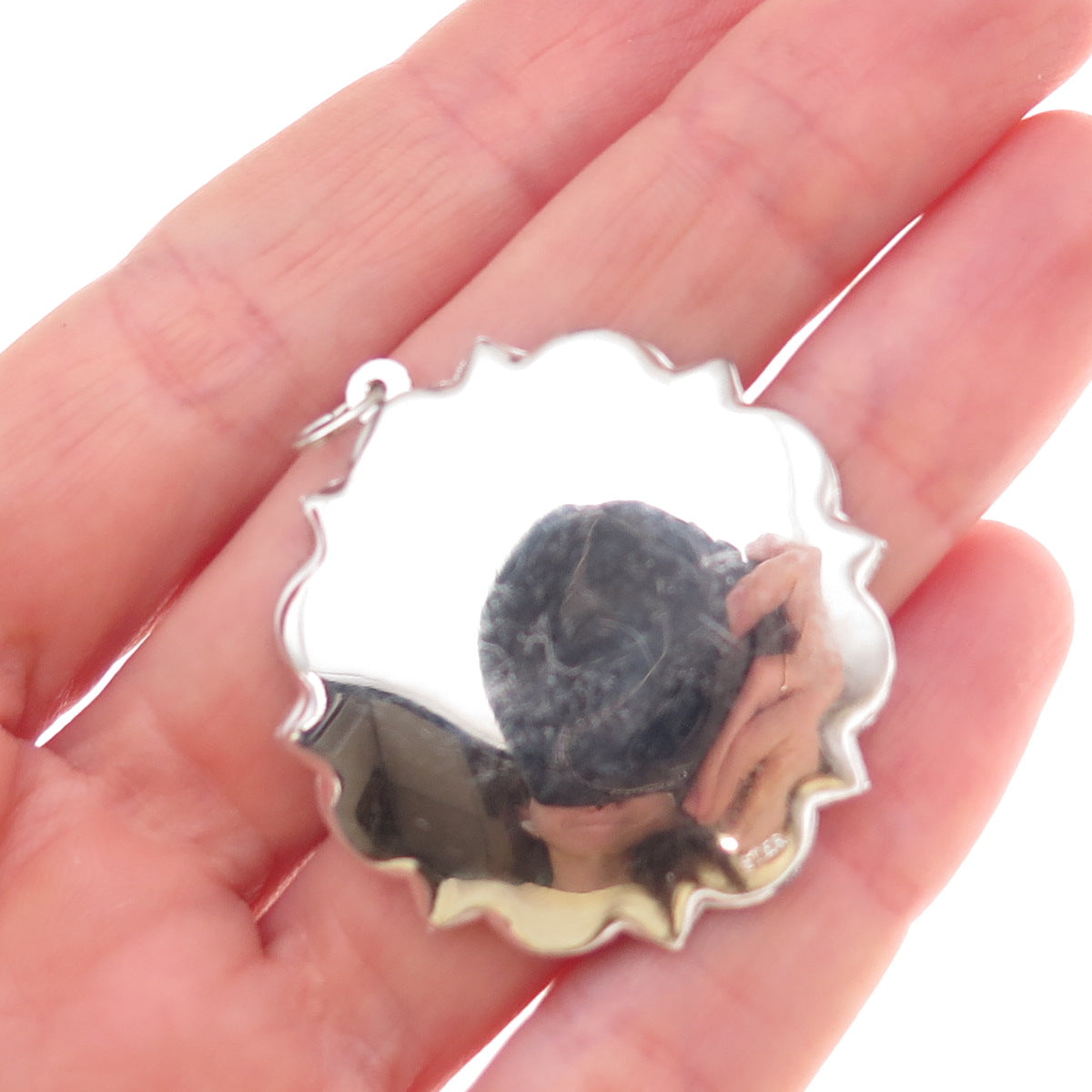 925 Sterling Silver Vintage Prayer Hands Religious Charm Pendant