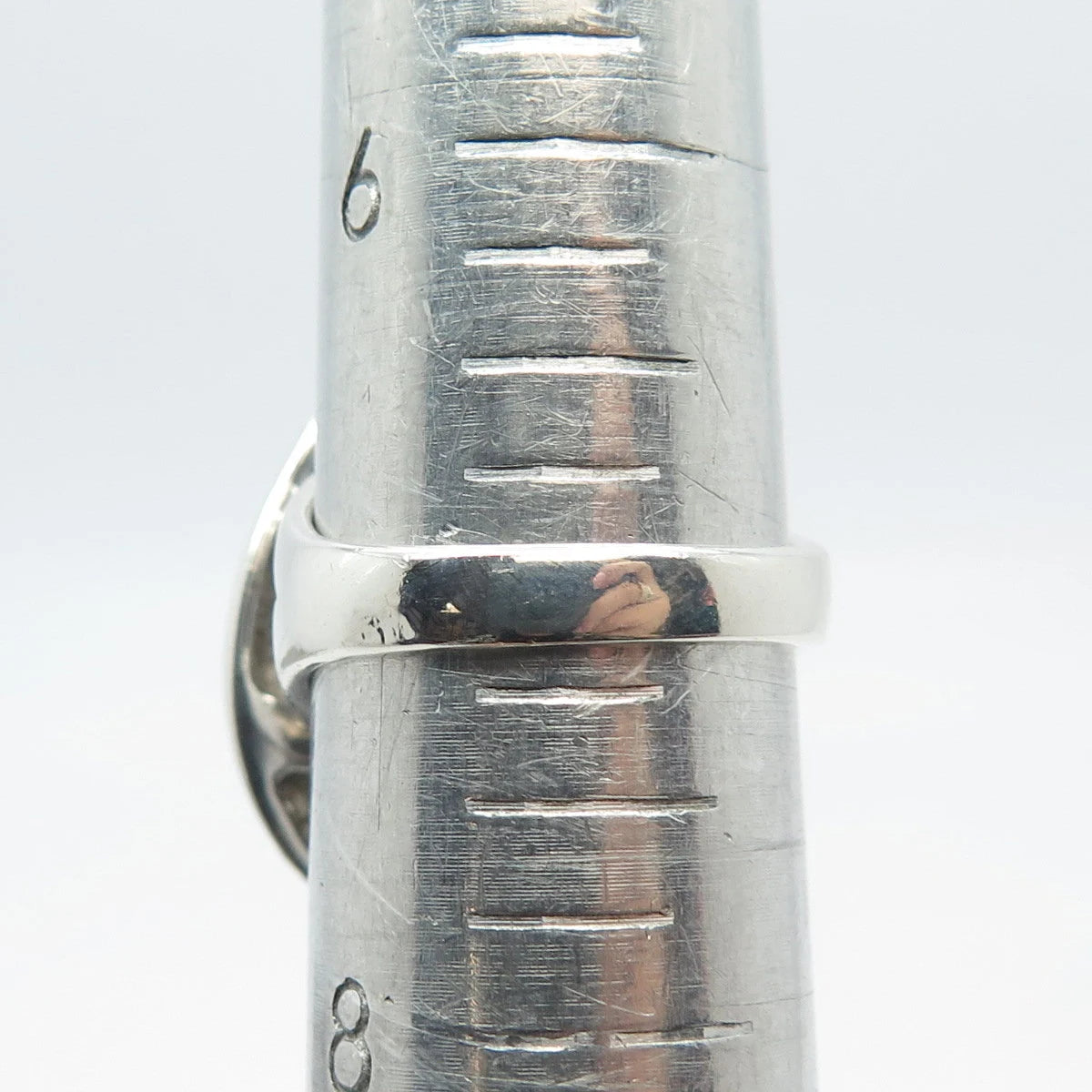 925 Sterling Silver Vintage Real Agate Gemstone Teardrop Ring Size 7