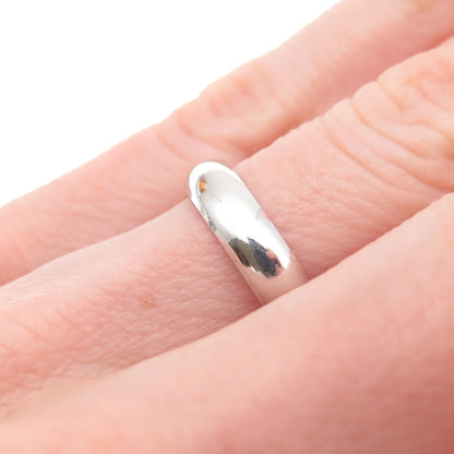 925 Sterling Silver Vintage Classic Wedding Band Ring Size 6.25