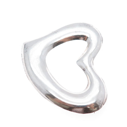 925 Sterling Silver Vintage Mexico Modernist Open Heart Pin Brooch