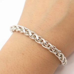 925 Sterling Silver Vintage ESPO Fancy Link Bracelet 7"