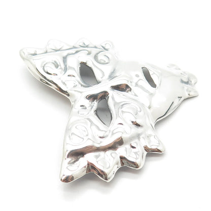 925 Sterling Silver Vintage Mexico Mask Pin Brooch
