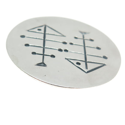 925 Sterling Silver Vintage Pisces Zodiac Sign Hand-Wrought Pin Brooch