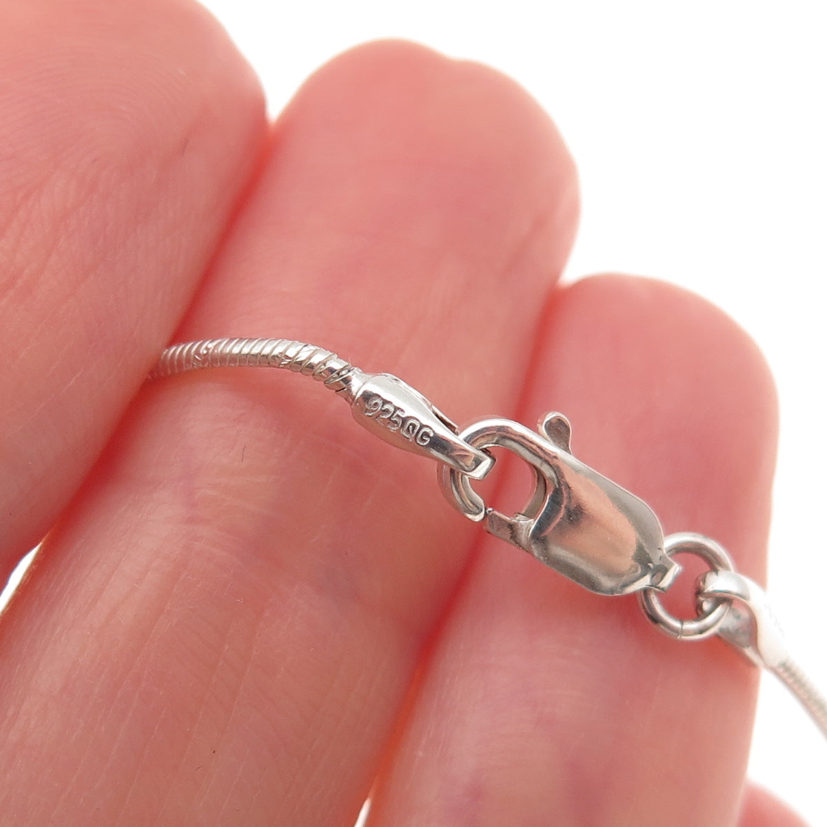 925 Sterling Silver Snake Chain Necklace 16"