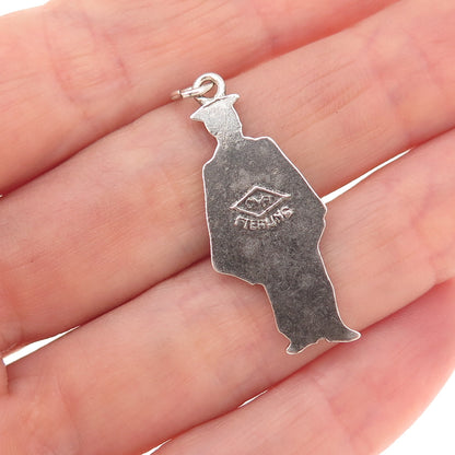 Charles M. Robbins 925 Sterling Silver Vintage Graduate Student Charm Pendant
