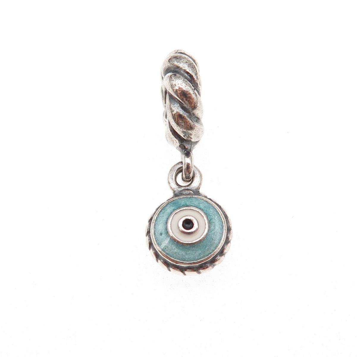 Pandora 925 Sterling Silver Enamel Evil Eye Dangle Charm