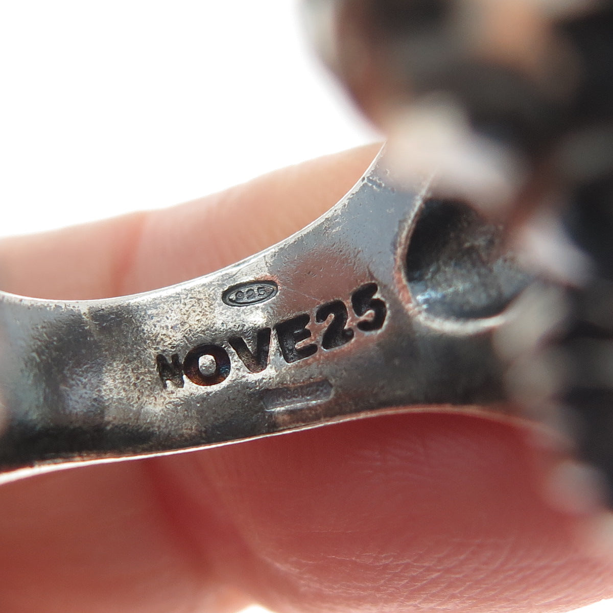 NOVE25 Sterling Silver Vintage Jack Russell Terrier Adjustable Hug Ring Size 6