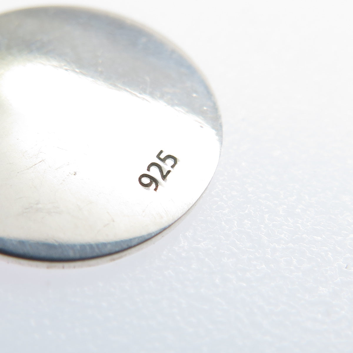 925 Sterling Silver Pink Enamel Cat Couple Round Tag Minimalist Charm Pendant