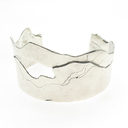 ROZ BALKIN 925 Sterling Silver Vintage Modernist Adjustable Bracelet 7.25"