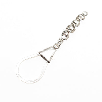 800 Silver Vintage Egypt Key Chain Ring Holder