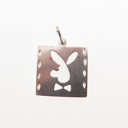925 Sterling Silver Vintage Rabbit Mini Charm Pendant