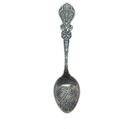 925 Sterling Silver Antique Art Deco Easter No Cross No Crown Coffee Spoon