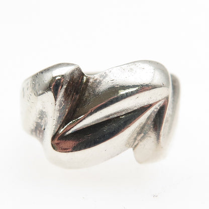 Chapal Zenray 925 Sterling Silver Vintage Modernist Oxidized Ring Size 6