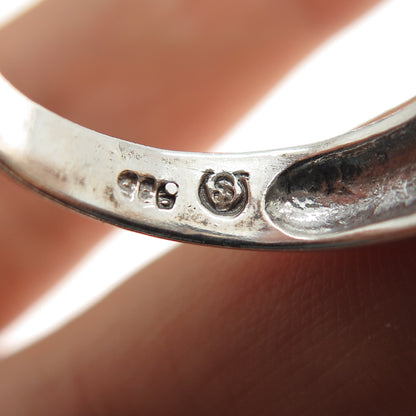 925 Sterling Silver Vintage Granulated Oxidized Ring Size 8.75
