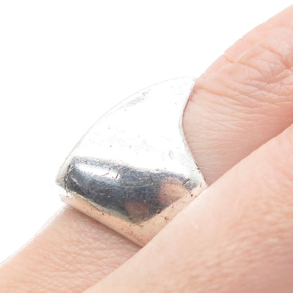 KABANA 925 Sterling Silver Vintage Modernist Flame Oxidized Ring Size 8