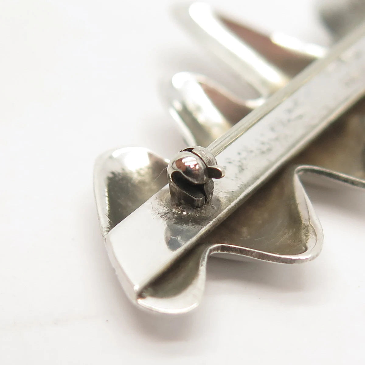 925 Sterling Silver Vintage Mexico Zig Zag Pin Brooch